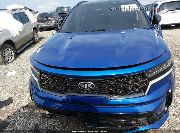 5XYRK4LF1MG044887 2021 KIA SORENTO Blue Rear interior view