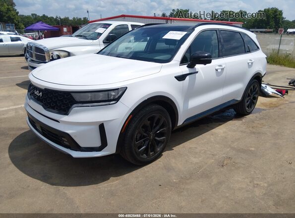 5XYRK4LF8NG098687 2022 KIA SORENTO White წინა მარცხენა ხედი სამი მეოთხედიდან