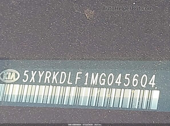 5XYRKDLF1MG045604 2021 KIA SORENTO Gray 