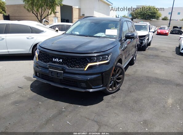 5XYRKDLF1NG074313 2022 KIA SORENTO Black Vista tres cuartos delantera izquierda