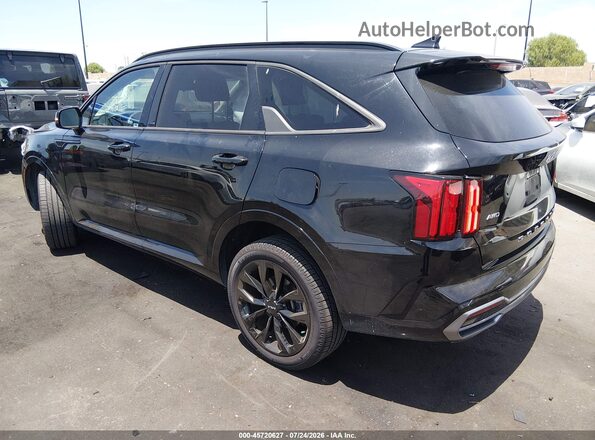 5XYRKDLF1NG074313 2022 KIA SORENTO Black Trasero izquierdo