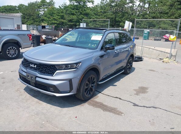 5XYRKDLF4NG097052 2022 KIA SORENTO Blue Vista tres cuartos delantera izquierda