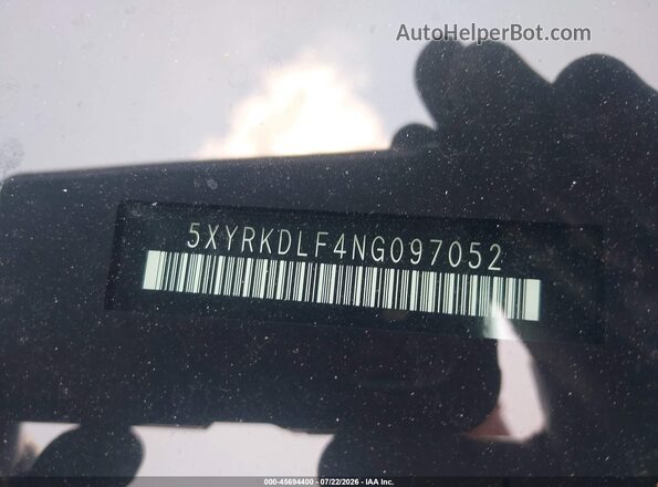 5XYRKDLF4NG097052 2022 KIA SORENTO Blue 