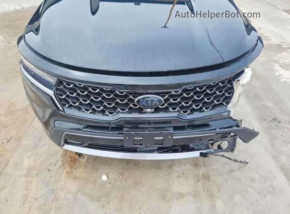 5XYRKDLF7MG016334 2021 KIA SORENTO Black Engine compartment view