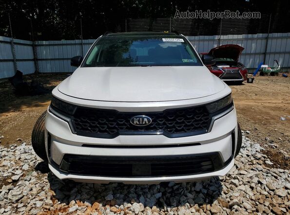 5XYRKDLF7MG057272 2021 KIA SORENTO White Front view