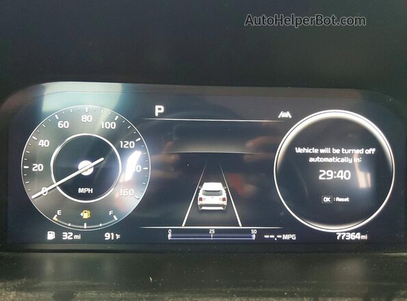 5XYRKDLF8MG036642 2021 KIA SORENTO Зеленый Вид щитка приборов