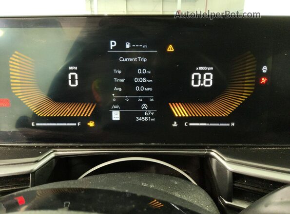 5XYRL4JC7RG275127 2024 KIA SORENTO Gray Вид щитка приладів