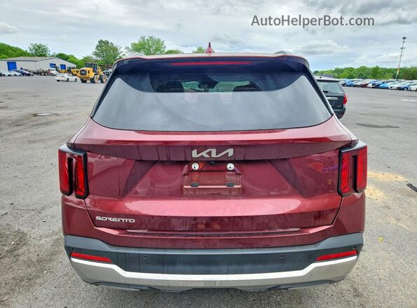 5XYRL4JC9SG388812 2025 KIA SORENTO Maroon Vista trasera