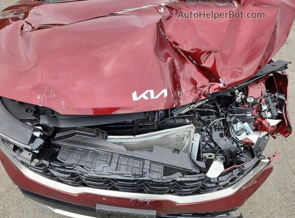 5XYRL4JC9SG388812 2025 KIA SORENTO Maroon Vista del compartimento del motor