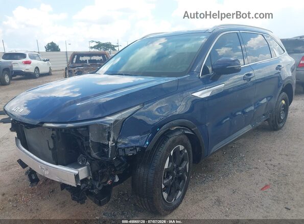 5XYRL4JCXSG358587 2025 KIA SORENTO Blue Առջևի ձախ երեք քառորդ տեսարան