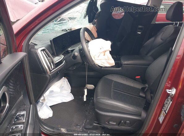 5XYRL4JCXSG358816 2025 KIA SORENTO Red Widok wnętrza z przodu