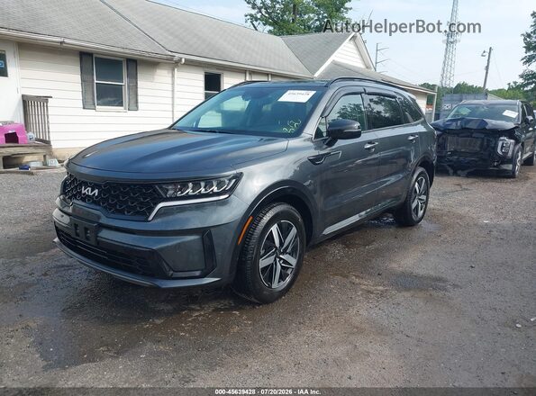 5XYRL4LC2NG136076 2022 KIA SORENTO Gray წინა მარცხენა ხედი სამი მეოთხედიდან