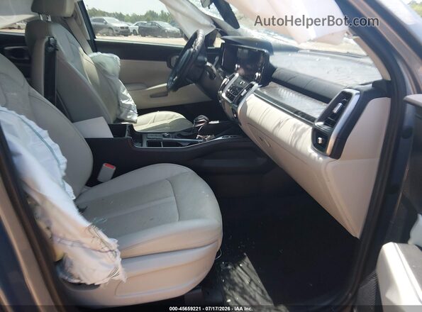 5XYRL4LC6NG135559 2022 KIA SORENTO Gray Вид салону спереду