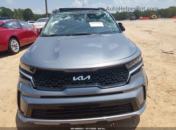 5XYRL4LC6NG135559 2022 KIA SORENTO Gray Вид щитка приладів