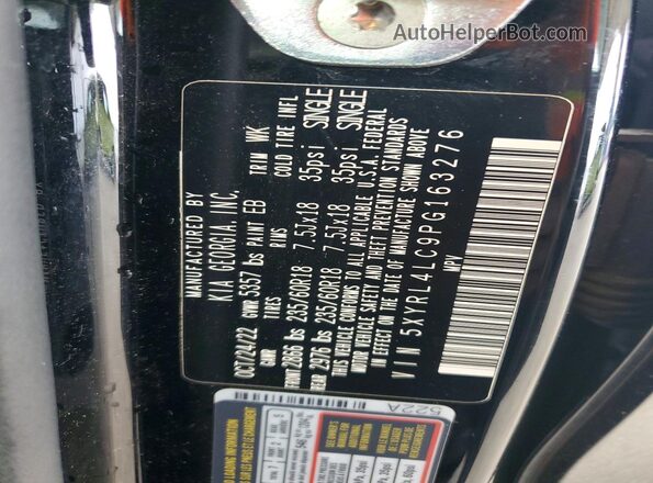 5XYRL4LC9PG163276 2023 KIA SORENTO Black Շարժիչի բաժամունքի տեսք