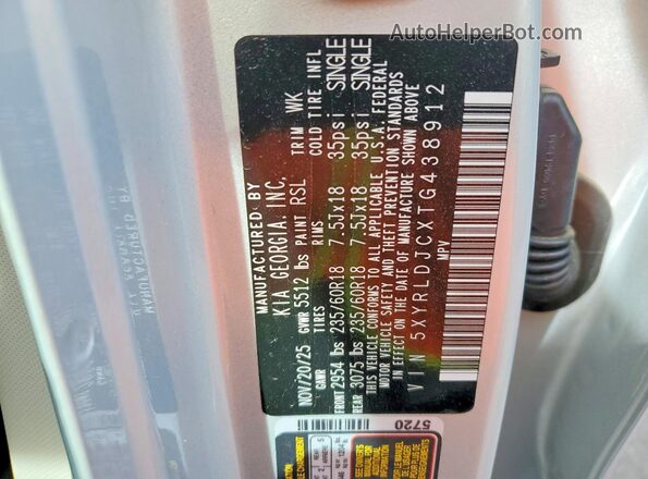 5XYRLDJCXTG438912 2026 KIA SORENTO Gray Панорамний вид салону 360°