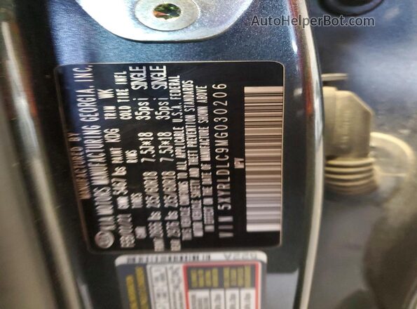 5XYRLDLC9MG030206 2021 KIA SORENTO Gray VIN կոդի պիտակի տեսք