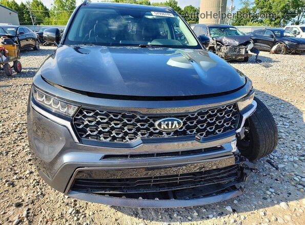 5XYRLDLCXMG056037 2021 KIA SORENTO Black Front view