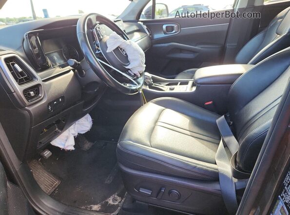5XYRLDLCXMG056037 2021 KIA SORENTO Black Front interior view