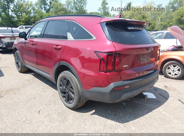 5XYRLDLCXMG065370 2021 KIA SORENTO Red Rear left