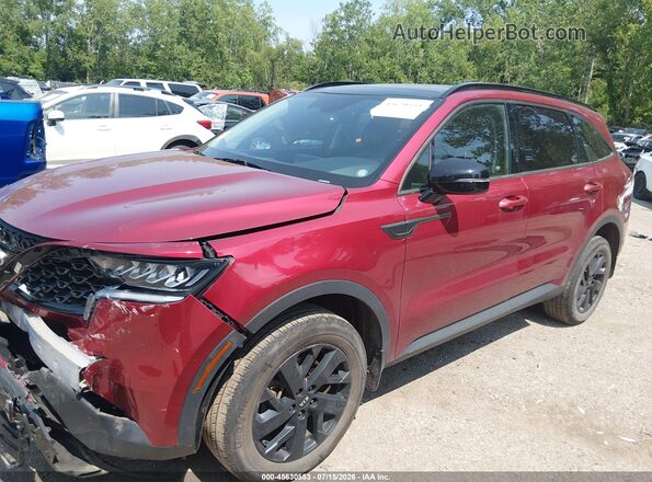 5XYRLDLCXMG065370 2021 KIA SORENTO Red 360 interior view