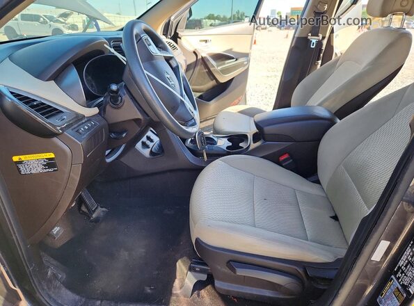 5XYZT3LB0JG510969 2018 HYUNDAI SANTA Gray Widok wnętrza z przodu