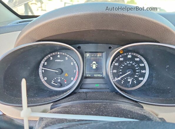 5XYZT3LB0JG510969 2018 HYUNDAI SANTA Gray Widok zestawu wskaźników