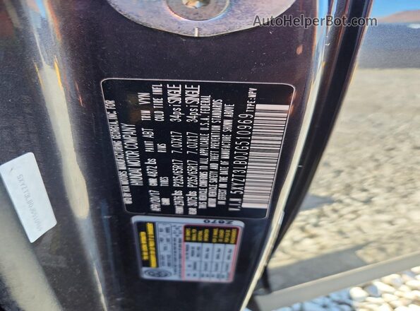 5XYZT3LB0JG510969 2018 HYUNDAI SANTA Gray Widok wnętrza 360 stopni