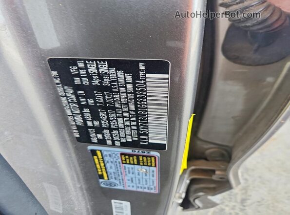5XYZT3LB1GG333504 2016 HYUNDAI SANTA Gray Engine compartment view
