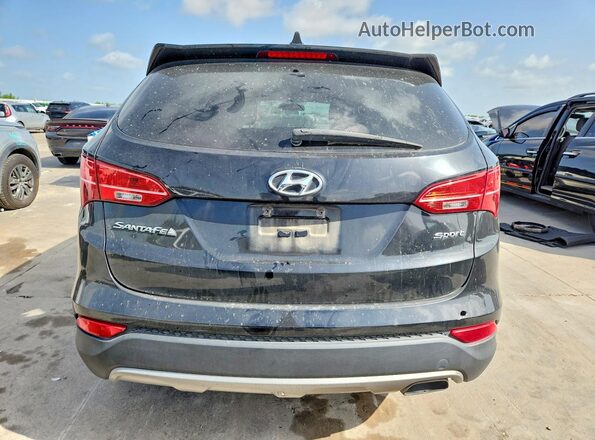 5XYZT3LB1GG360377 2016 HYUNDAI SANTA Black Вид ззаду