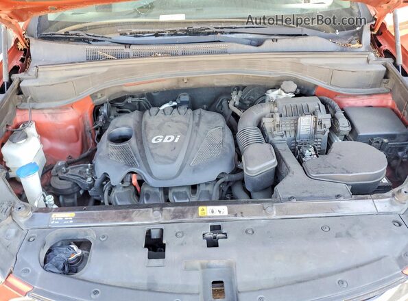 5XYZT3LB2GG345516 2016 HYUNDAI SANTA Оранжевый Вид задней части салона