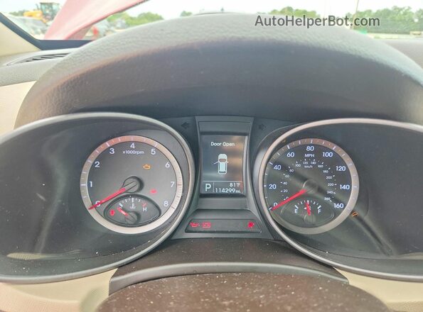 5XYZT3LB2GG358699 2016 HYUNDAI SANTA Красный Вид щитка приборов