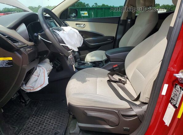 5XYZT3LB2HG391767 2017 HYUNDAI SANTA Red Vista interior delantera