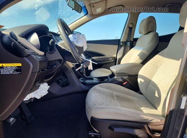 5XYZT3LB2HG460893 2017 HYUNDAI SANTA Gray Вид салону спереду