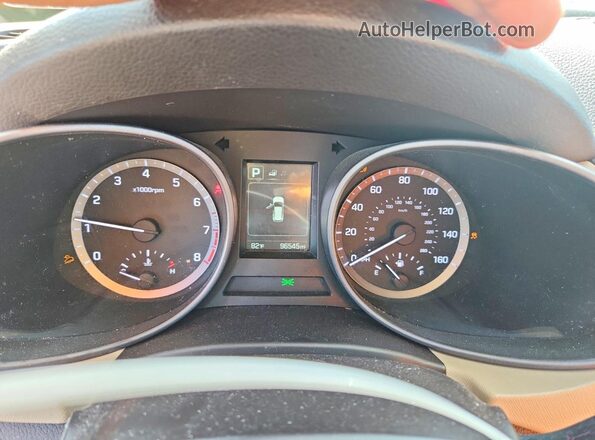 5XYZT3LB2HG460893 2017 HYUNDAI SANTA Gray Вид щитка приладів