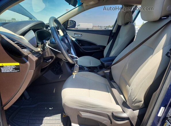 5XYZT3LB3JG543092 2018 HYUNDAI SANTA Blue Սալոնի դիմացի տեսք