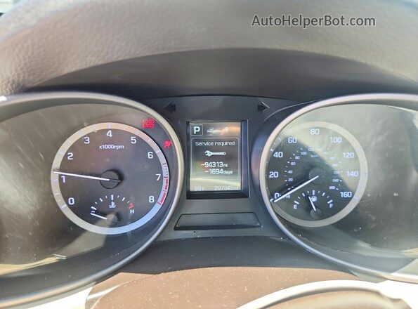 5XYZT3LB3JG543092 2018 HYUNDAI SANTA Blue Սարքավորումների վահանակի տեսք