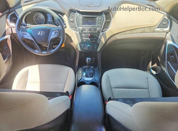 5XYZT3LB3JG543092 2018 HYUNDAI SANTA Blue Առջևի վահանակի տեսք