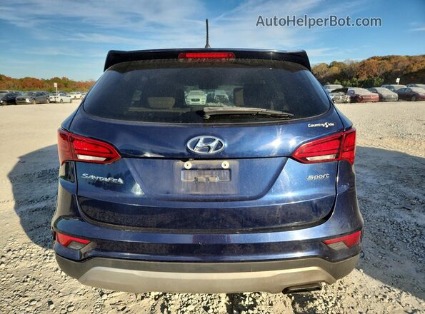 5XYZT3LB3JG545599 2018 HYUNDAI SANTA Blue Вид ззаду
