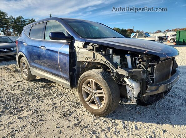 5XYZT3LB3JG545599 2018 HYUNDAI SANTA Blue Передня права чверть