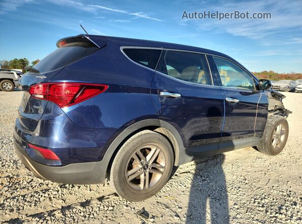 5XYZT3LB3JG545599 2018 HYUNDAI SANTA Blue Задня права чверть