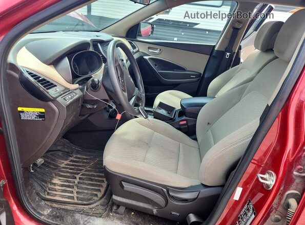 5XYZT3LB4JG545255 2018 HYUNDAI SANTA Red Widok wnętrza z przodu