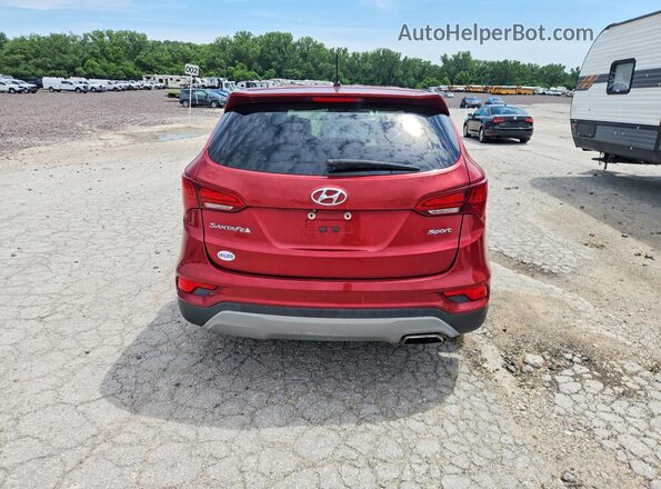 5XYZT3LB4JG545255 2018 HYUNDAI SANTA Red Widok z tyłu