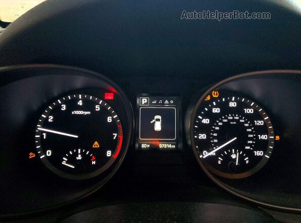 5XYZT3LB7HG382384 2017 HYUNDAI SANTA White Vista del cuadro de instrumentos