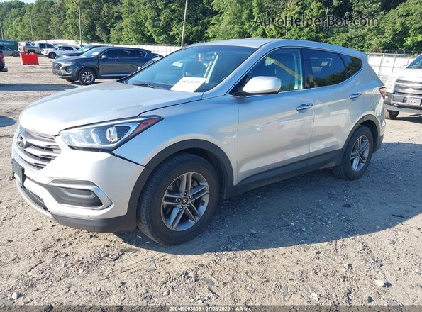 5XYZT3LB7JG558131 2018 HYUNDAI SANTA FE SPORT Silver წინა მარცხენა ხედი სამი მეოთხედიდან