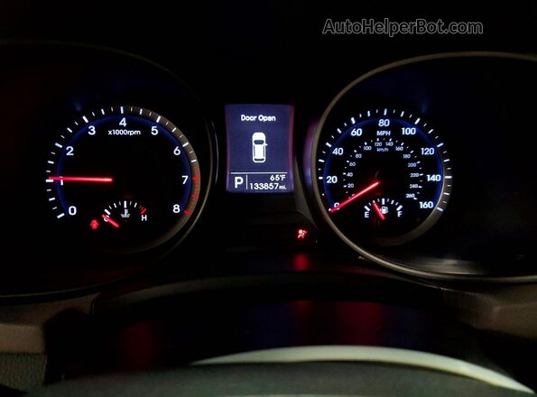 5XYZT3LB8GG338084 2016 HYUNDAI SANTA Blue ხელსაწყოთა პანელის ხედი