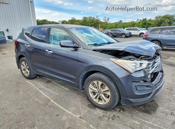 5XYZT3LB8GG374356 2016 HYUNDAI SANTA Gray Передня права чверть