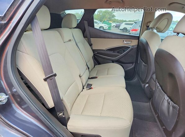 5XYZT3LB8GG374356 2016 HYUNDAI SANTA Gray Вид задньої частини салону