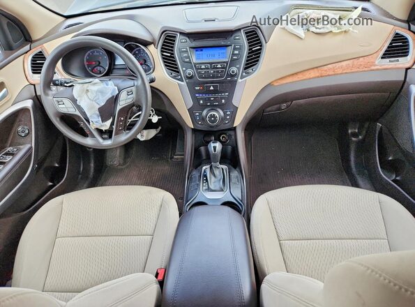 5XYZT3LB8GG374356 2016 HYUNDAI SANTA Gray Вид панелі приладів
