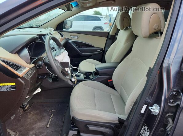5XYZT3LB8GG374356 2016 HYUNDAI SANTA Gray Вид салону спереду